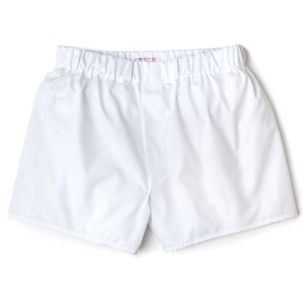 emma willis White Authentic Sea Island Cotton Boxer Shorts - Classic Fit