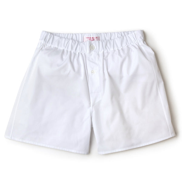 emma willis White Authentic Sea Island Cotton Boxer Shorts - Slim Fit