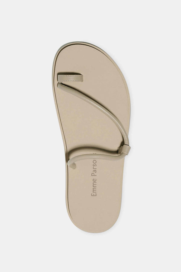 Emme Parsons Bari Pool Slide In Beige Nappa And Rubber