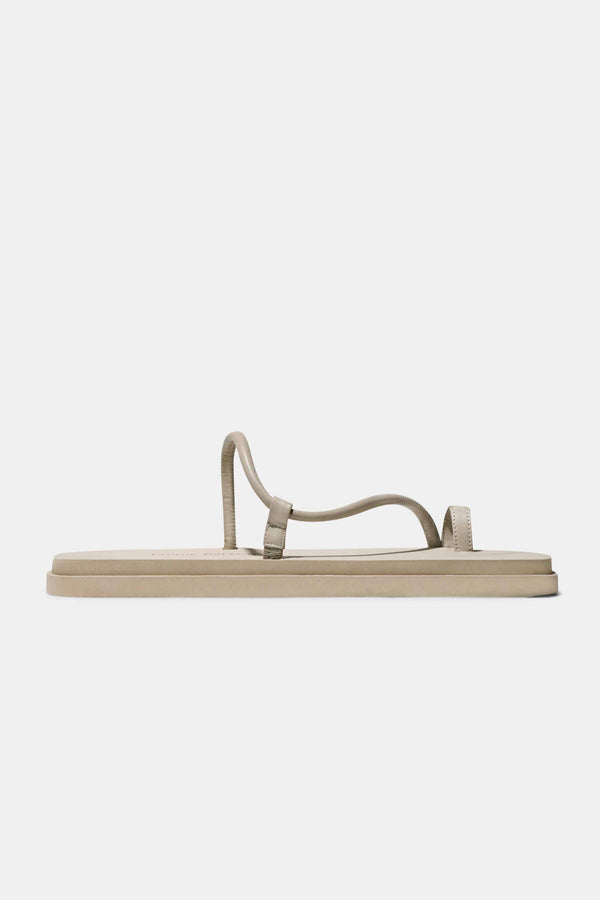 emme parsons Bari Pool Slide in Beige Nappa and Rubber