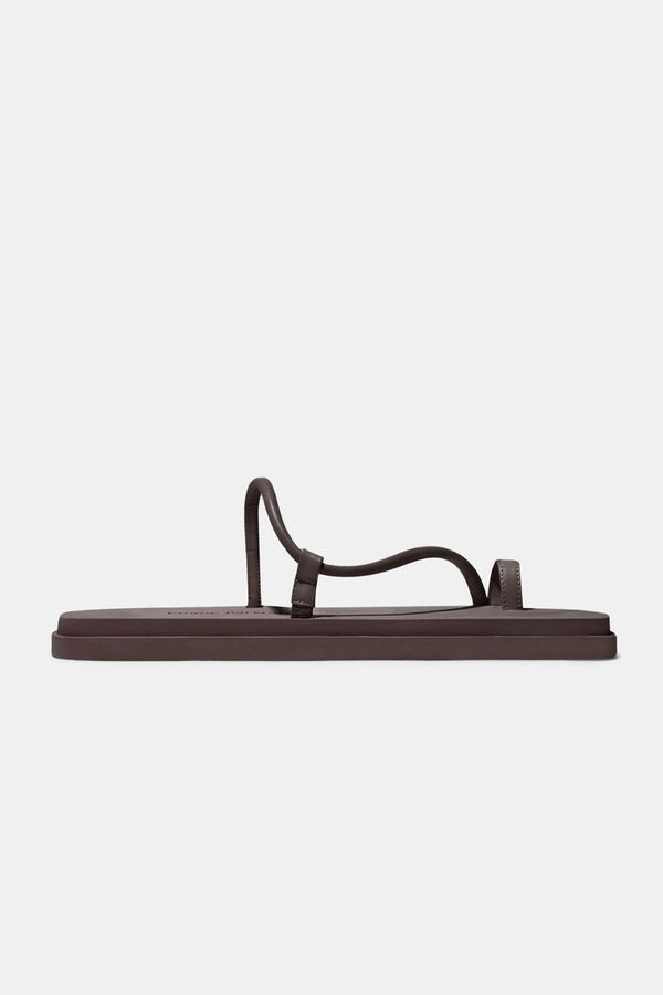 emme parsons Bari Pool Slide in Espresso Nappa and Rubber — Final Sale