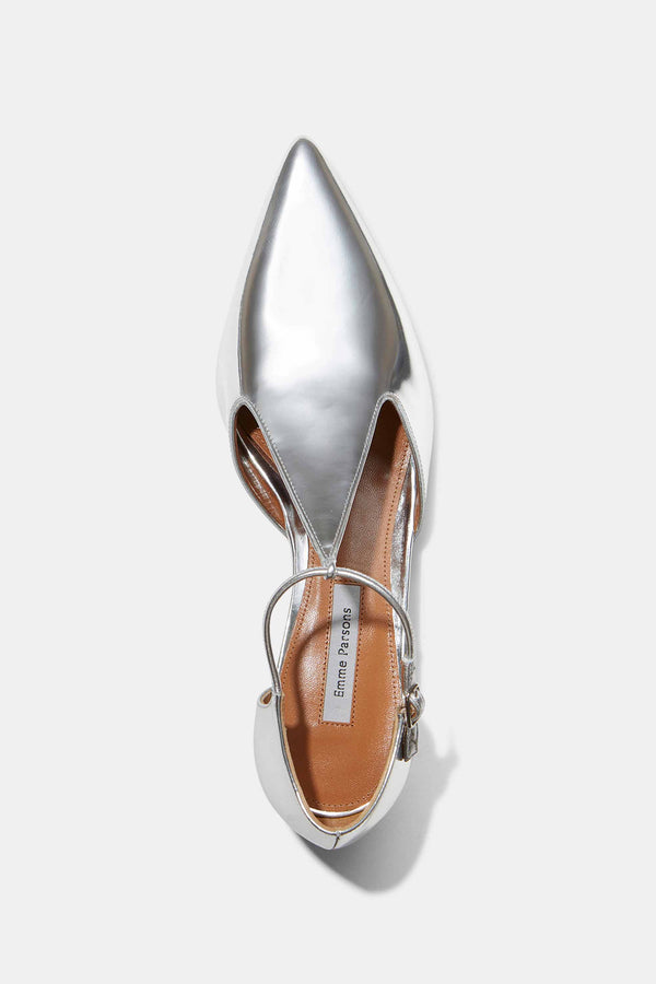 Emme Parsons Chelsea In Silver Mirrored Metallic — Final Sale