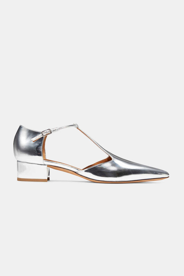 emme parsons Chelsea in Silver Mirrored Metallic — Final Sale