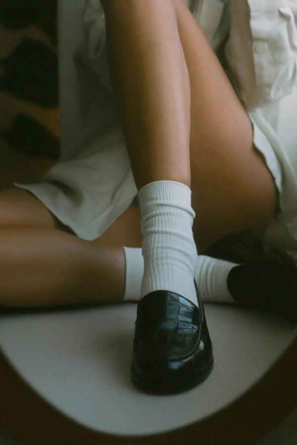 Emme Parsons Danielle In Black Embossed Croc