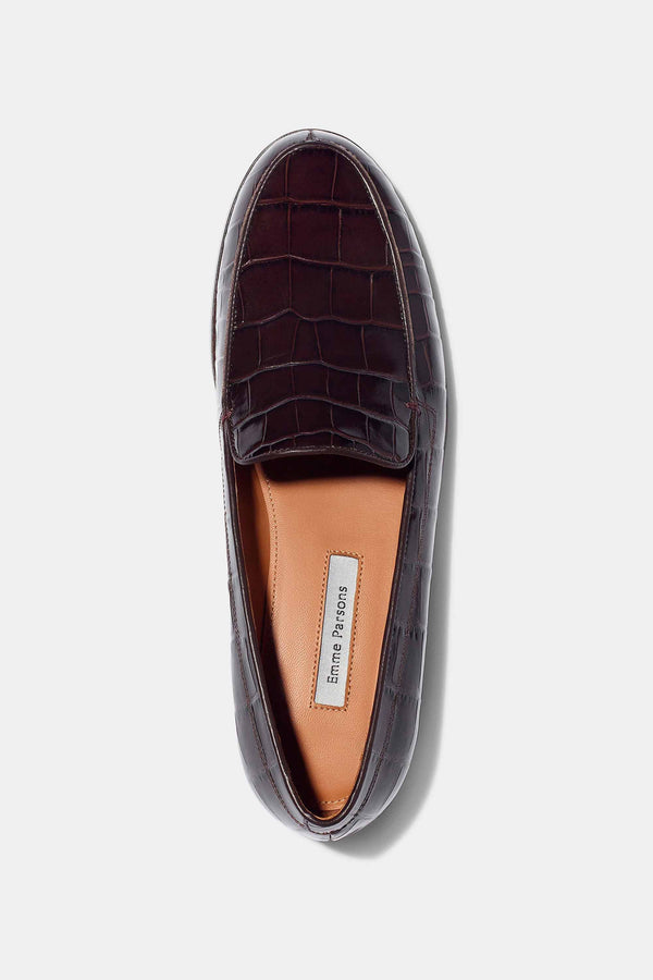 Emme Parsons Danielle In Espresso Embossed Croc