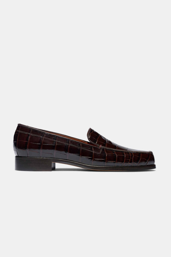 emme parsons Danielle in Espresso Embossed Croc
