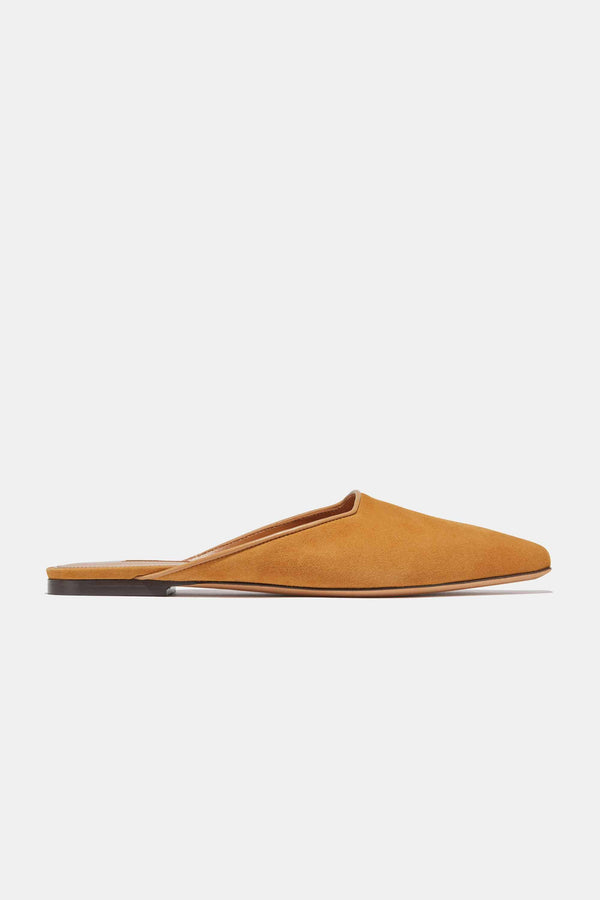 emme parsons Flat Mule in Caramel Suede