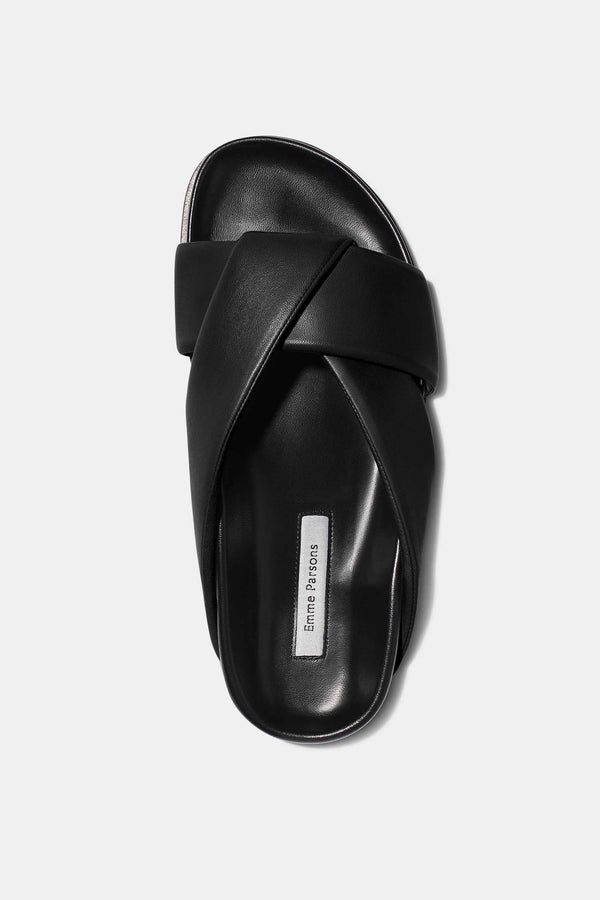Emme Parsons Folded Slide In Black Nappa