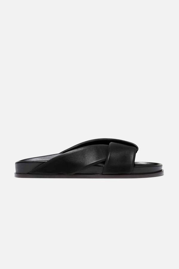 emme parsons Folded Slide in Black Nappa