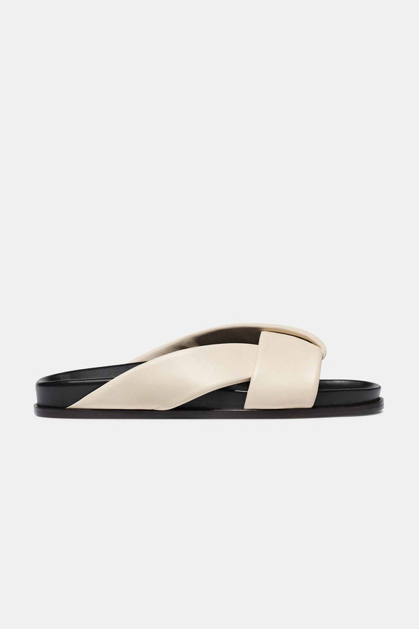 emme parsons Folded Slide in Ivory Nappa