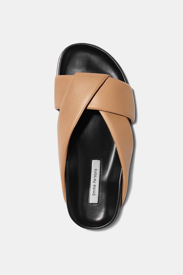 Emme Parsons Folded Slide In Tan Nappa