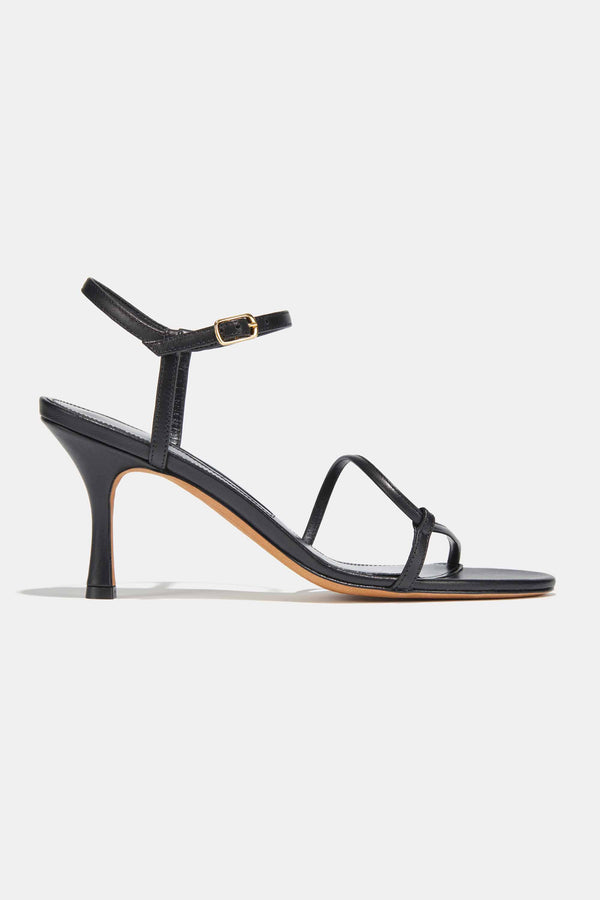 emme parsons Loop Heel in Black Nappa — Final Sale