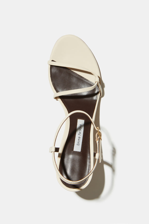 Emme Parsons Loop Heel In Ivory Nappa — Final Sale