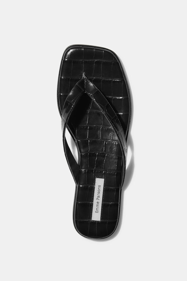 Emme Parsons Meta In Black Embossed Croc