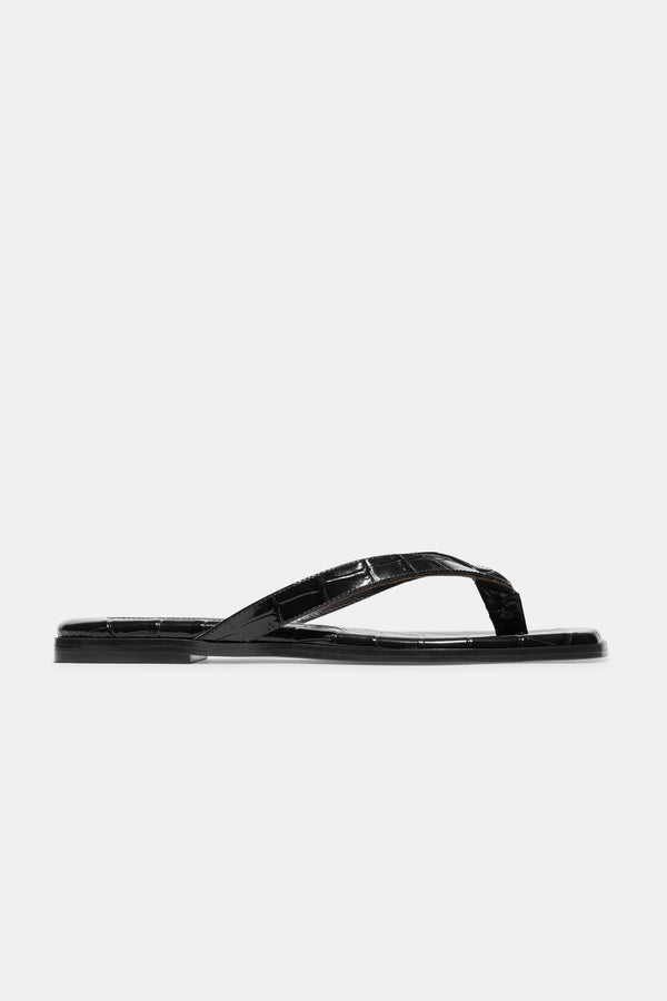 emme parsons Meta in Black Embossed Croc