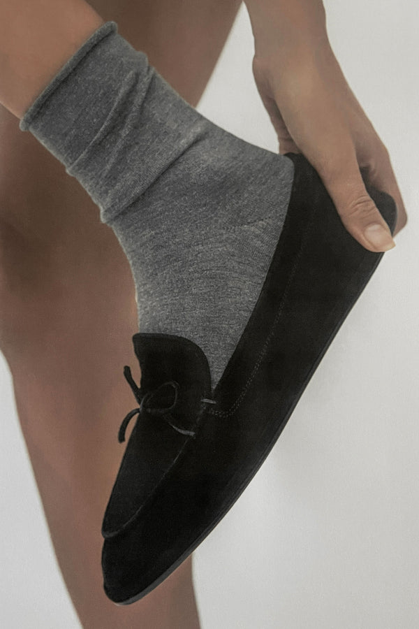 Emme Parsons Parker Moccasin In Black Suede