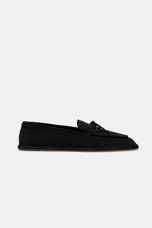 emme parsons Parker Moccasin in Black Suede