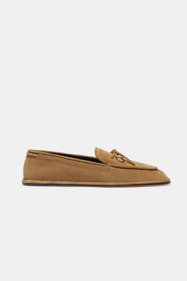 emme parsons Parker Moccasin in Taupe Suede