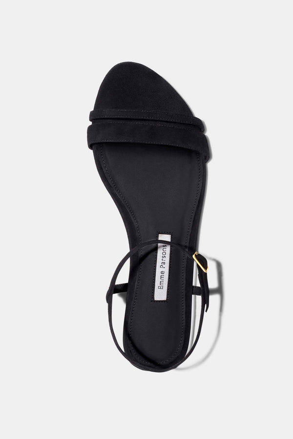Emme Parsons Simple Flat In Black Suede — Final Sale