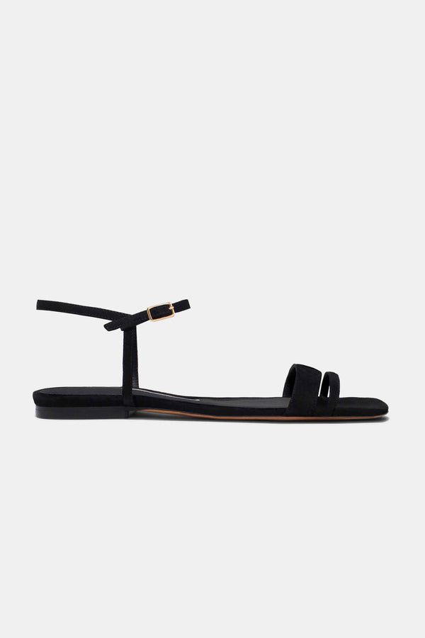 emme parsons Simple Flat in Black Suede — Final Sale