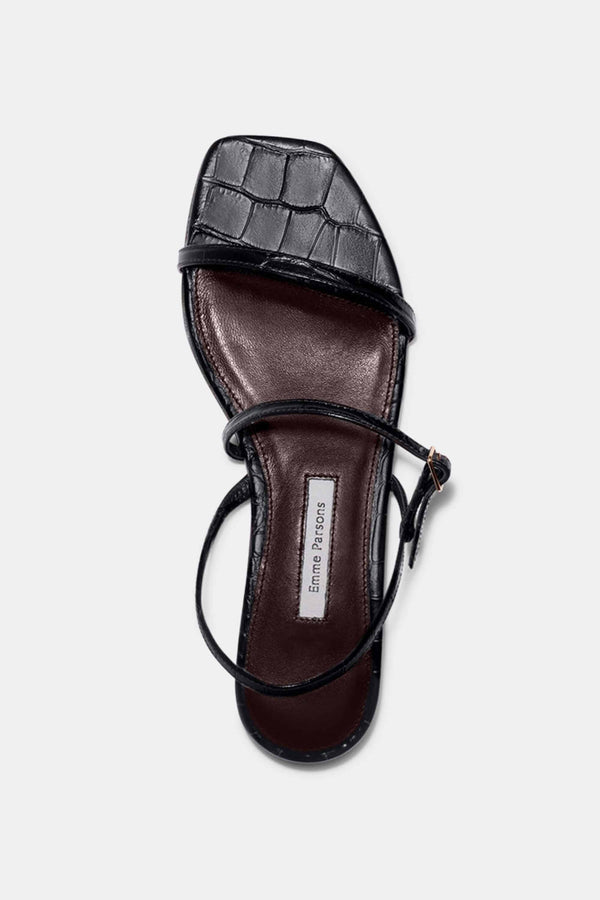 Emme Parsons Hope In Black Embossed Croc — Final Sale