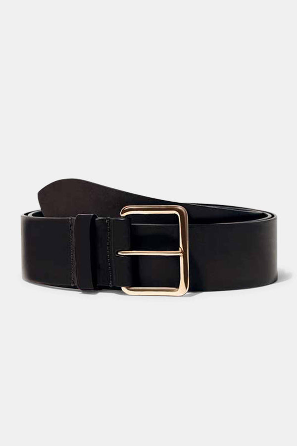 emme parsons Largo Belt in Black with Gold Buckle — Exclusive