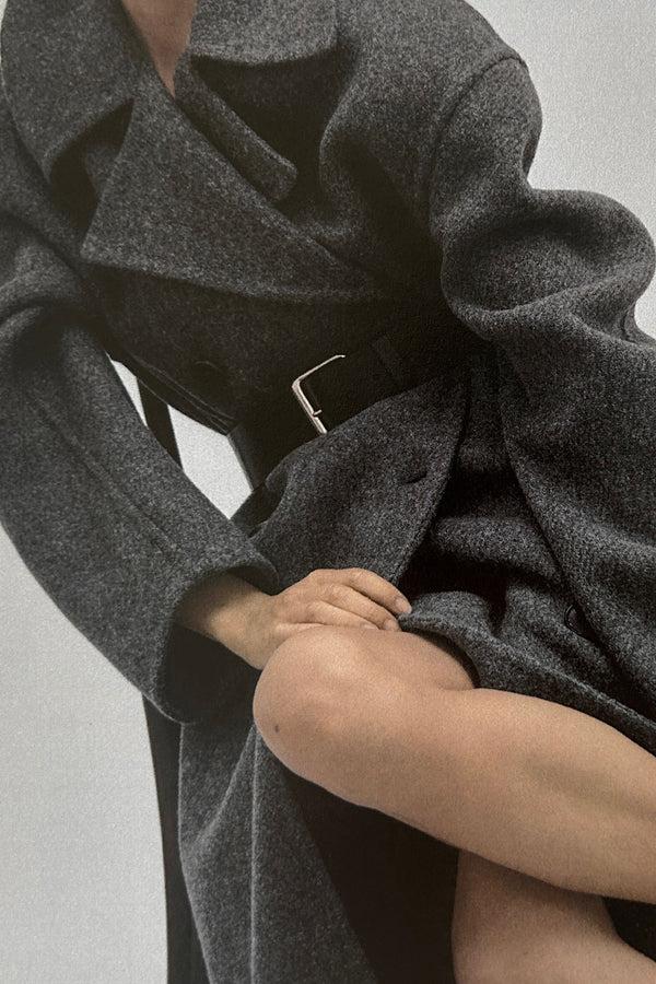 Emme Parsons Largo Belt In Black With Silver Buckle — Exclusive