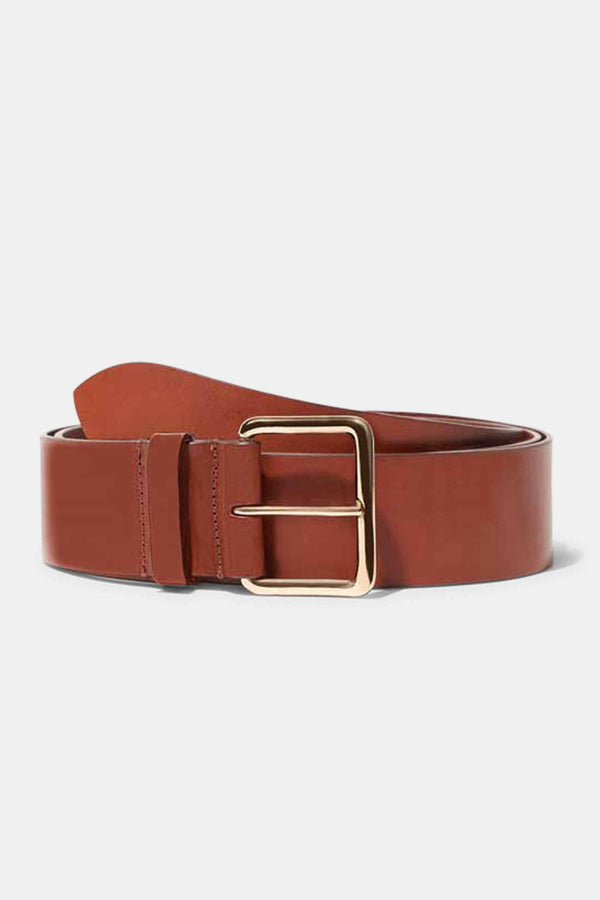 emme parsons Largo Belt in Chestnut with Gold Buckle — Exclusive