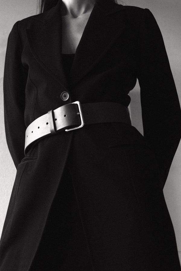 Emme Parsons Largo Belt In Chestnut With Silver Buckle — Exclusive