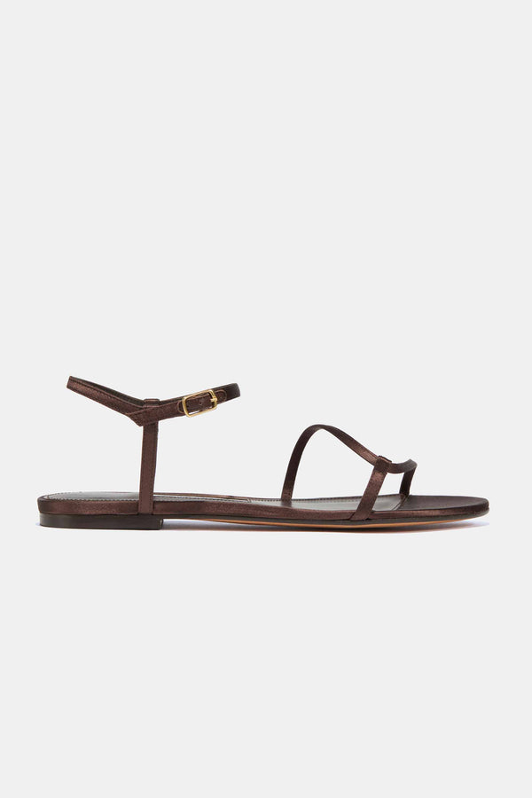 emme parsons Loop Sandal in Espresso Satin — Final Sale
