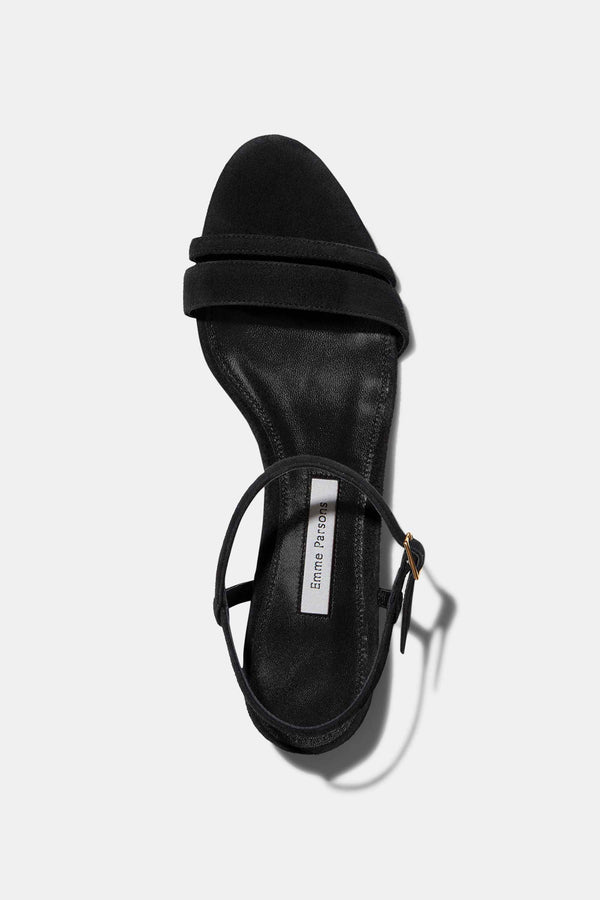 Emme Parsons Simple Block Heel In Black Suede — Final Sale