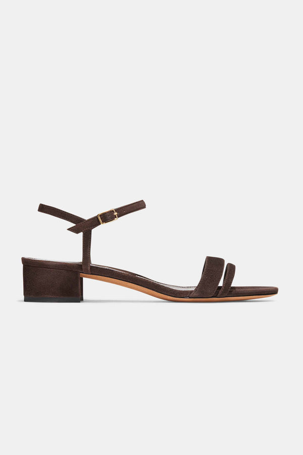 emme parsons Simple Block Heel in Espresso Suede — Final Sale