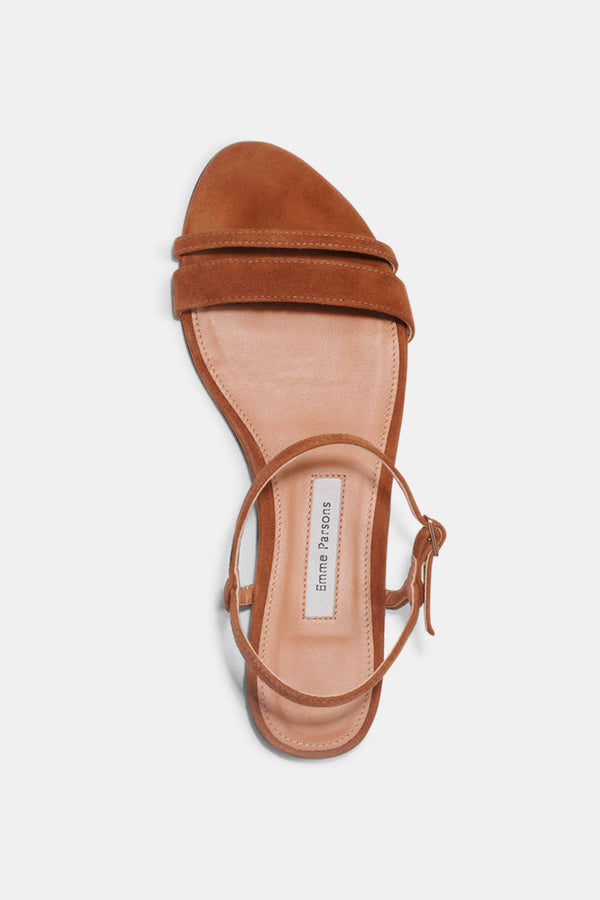 Emme Parsons Simple Flat In Caramel Suede — Final Sale