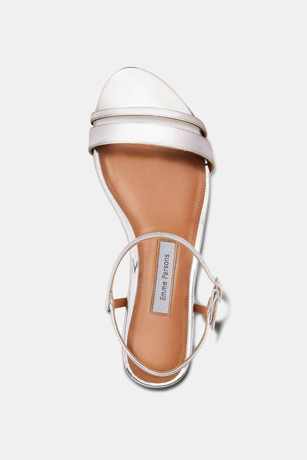 Emme Parsons Simple Flat In Silver Mirrored Metallic — Final Sale