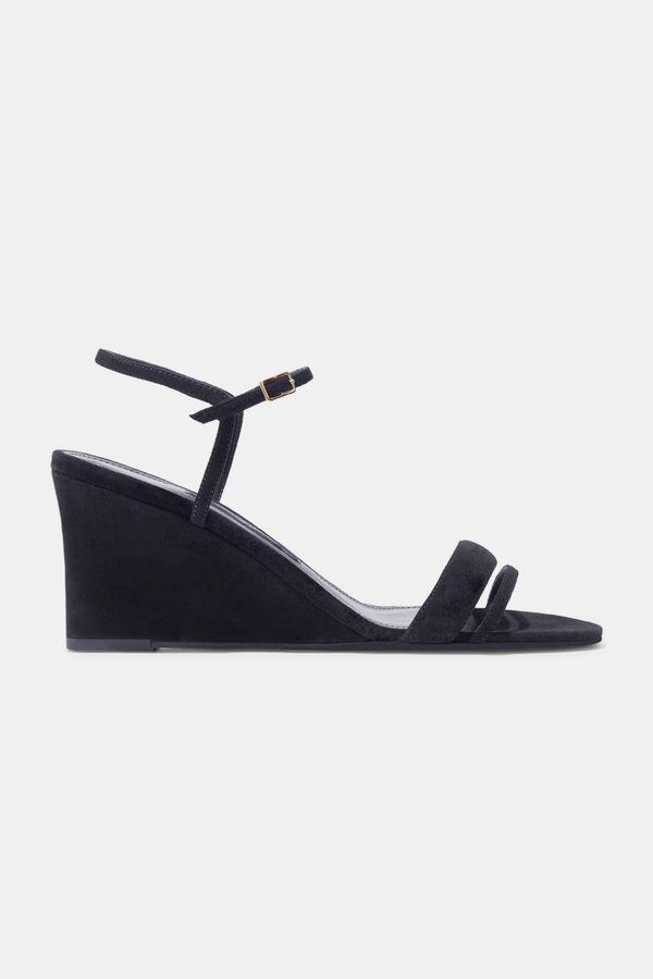 emme parsons Simple Wedge in Black Suede — Final Sale