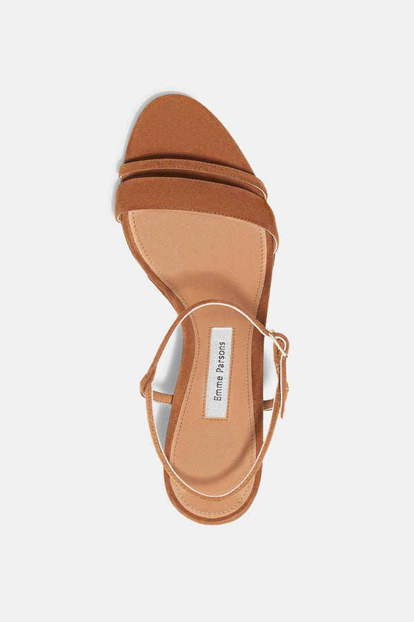 Emme Parsons Simple Wedge In Caramel Suede — Final Sale