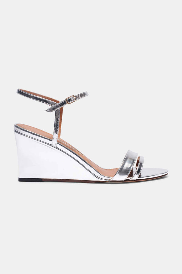 emme parsons Simple Wedge in Silver Mirrored Metallic — Final Sale