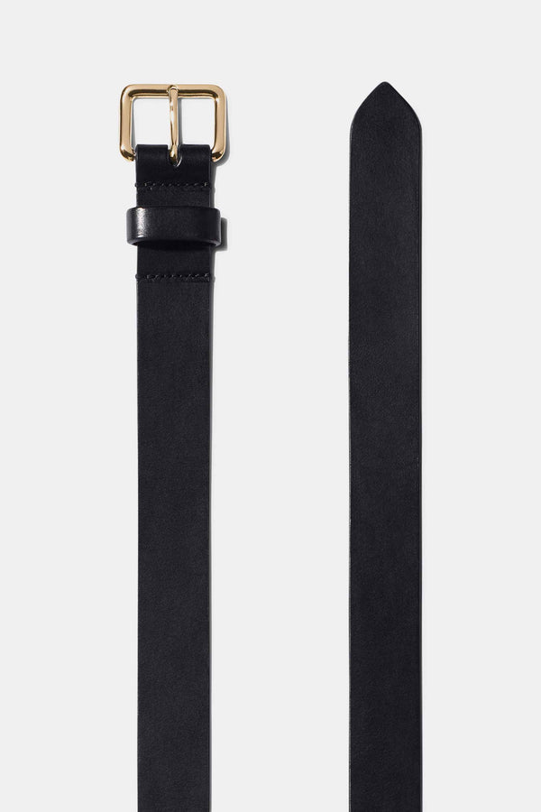 Emme Parsons Yoyo Belt In Black With Gold Buckle — Exclusive