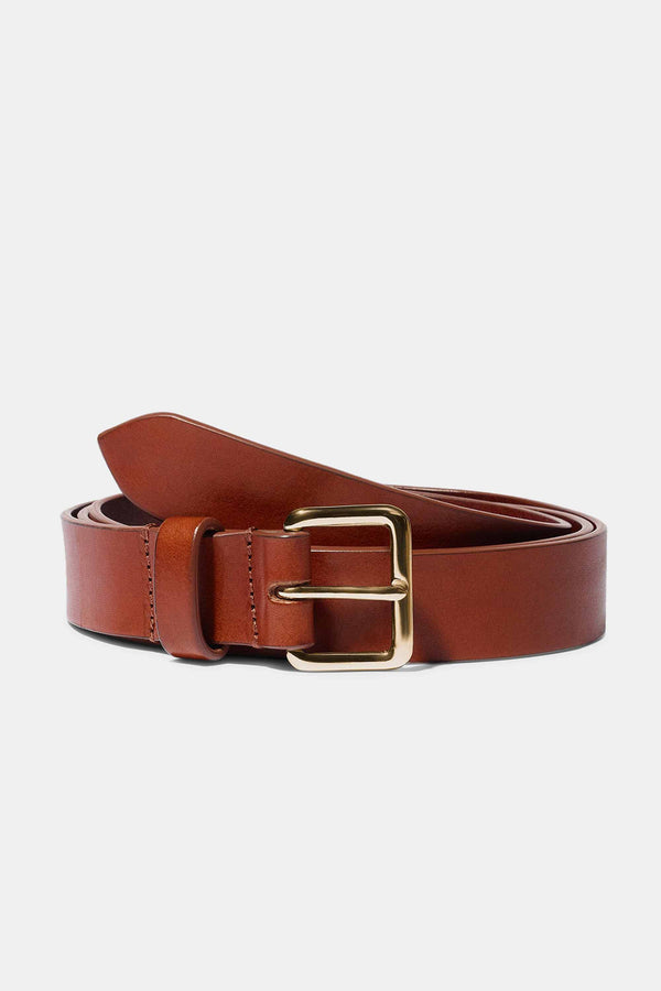 emme parsons Yoyo Belt in Chestnut with Gold Buckle — Exclusive