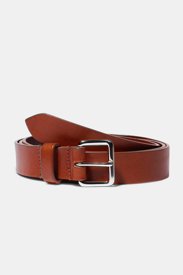 emme parsons Yoyo Belt in Chestnut with Silver Buckle — Exclusive