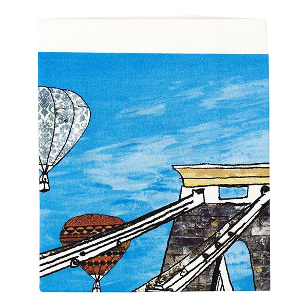 emmeline simpson Balloons over the Toll Bridge Bristol Tea Towel
