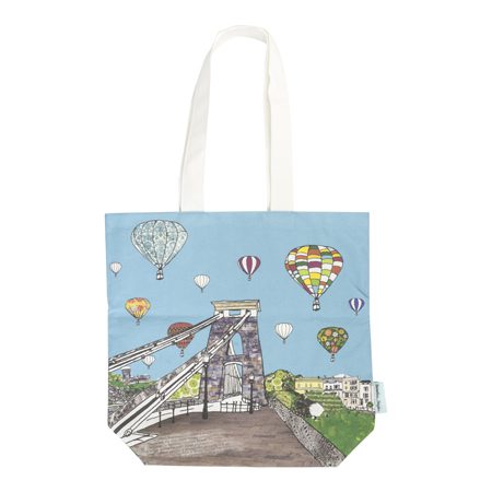 emmeline simpson Balloons Over the Toll Bridge Bristol Tote Bag