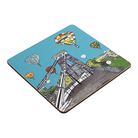 emmeline simpson Balloons over the Toll Bridge Teapot Stand Square