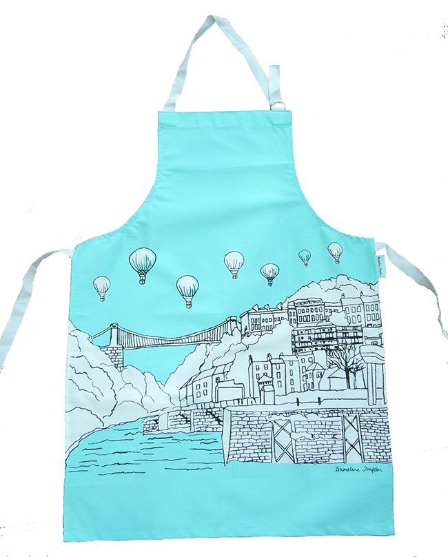 Emmeline Simpson Bristol Clifton Balloons Apron Aqua