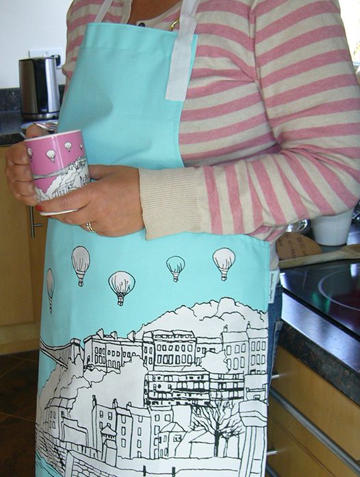 emmeline simpson Bristol Clifton Balloons Apron Aqua