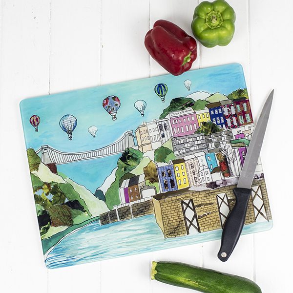 Emmeline Simpson Clifton Balloons Bristol Glass Worktop Saver