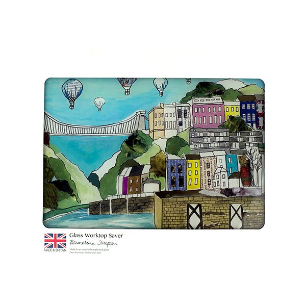 emmeline simpson Clifton Balloons Bristol Glass Worktop Saver