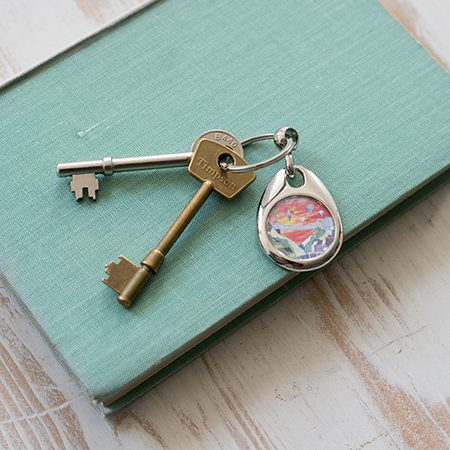 emmeline simpson Clifton Balloons Sunset Metal Keyring