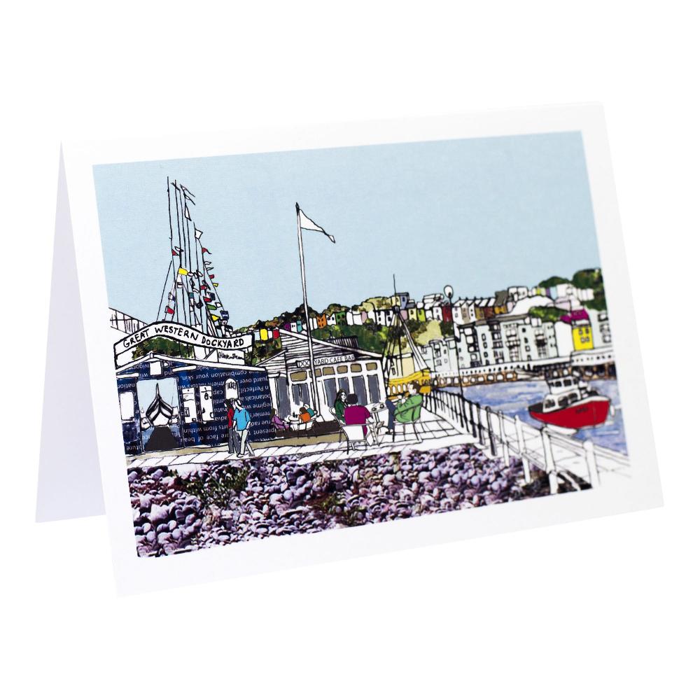 emmeline simpson Dockyard Cafe Bristol Greetings Card