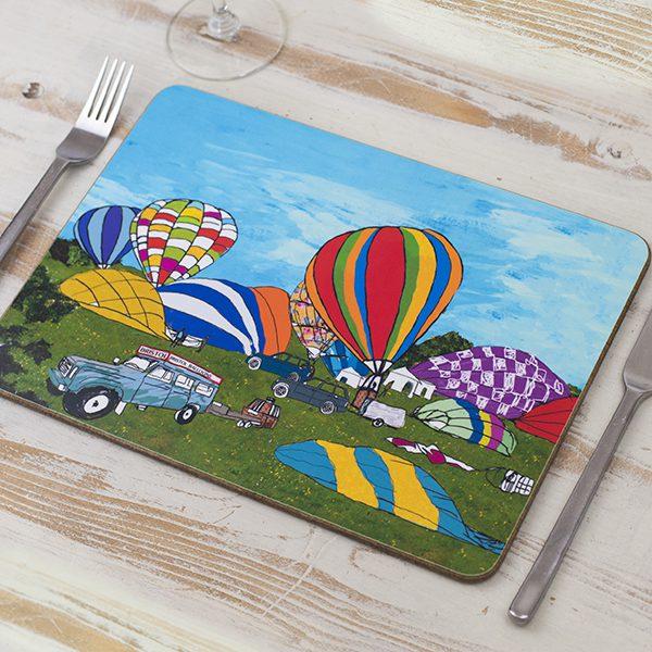 emmeline simpson Early Balloon Ascent Bristol Placemat